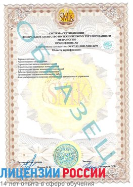Образец сертификата соответствия (приложение) Ванино Сертификат ISO 14001